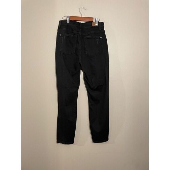 Judy Blue Jeans Womens Size 5 27x29 Boyfriend Fit Black Distressed‎ Ripped - Picture 8 of 8